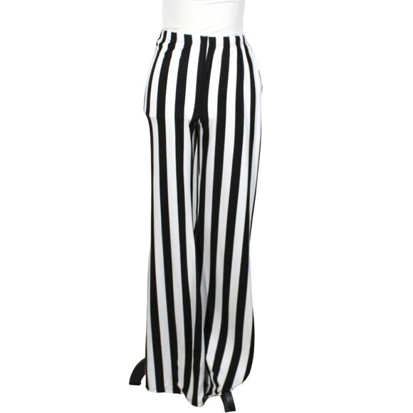 NWT Polly & Esther x Hot Topic Black & White Striped Flare Pants – Plus Size 1 - Picture 2 of 9